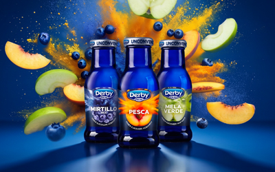 Gamma mescita Derby Blue: il gusto della frutta ora esplode anche sulle nuove etichette